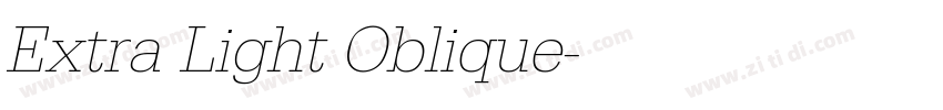 Extra Light Oblique字体转换